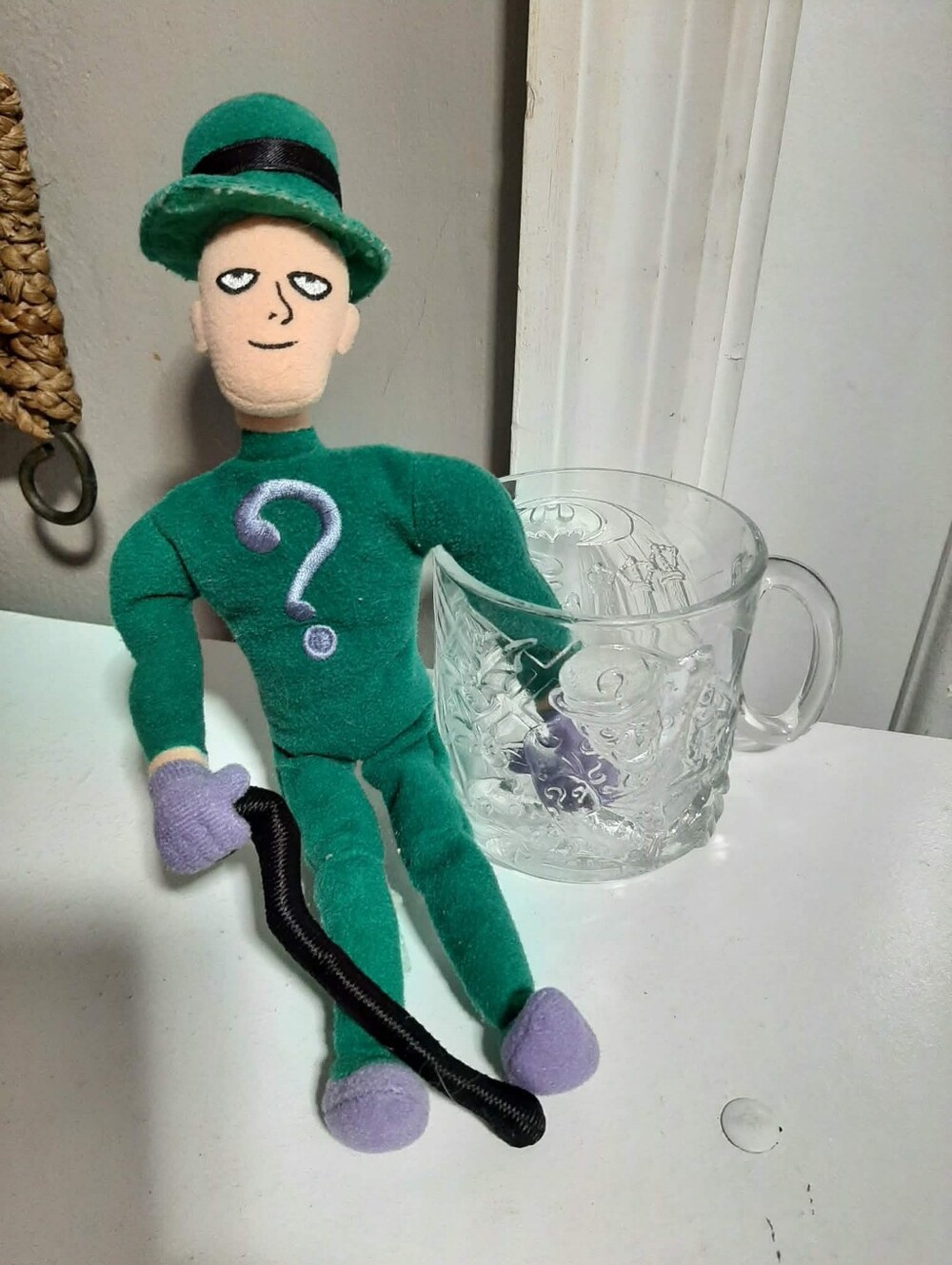 McDonald's 1994 Batman Forever "Riddler" Mug & Plushie Set
